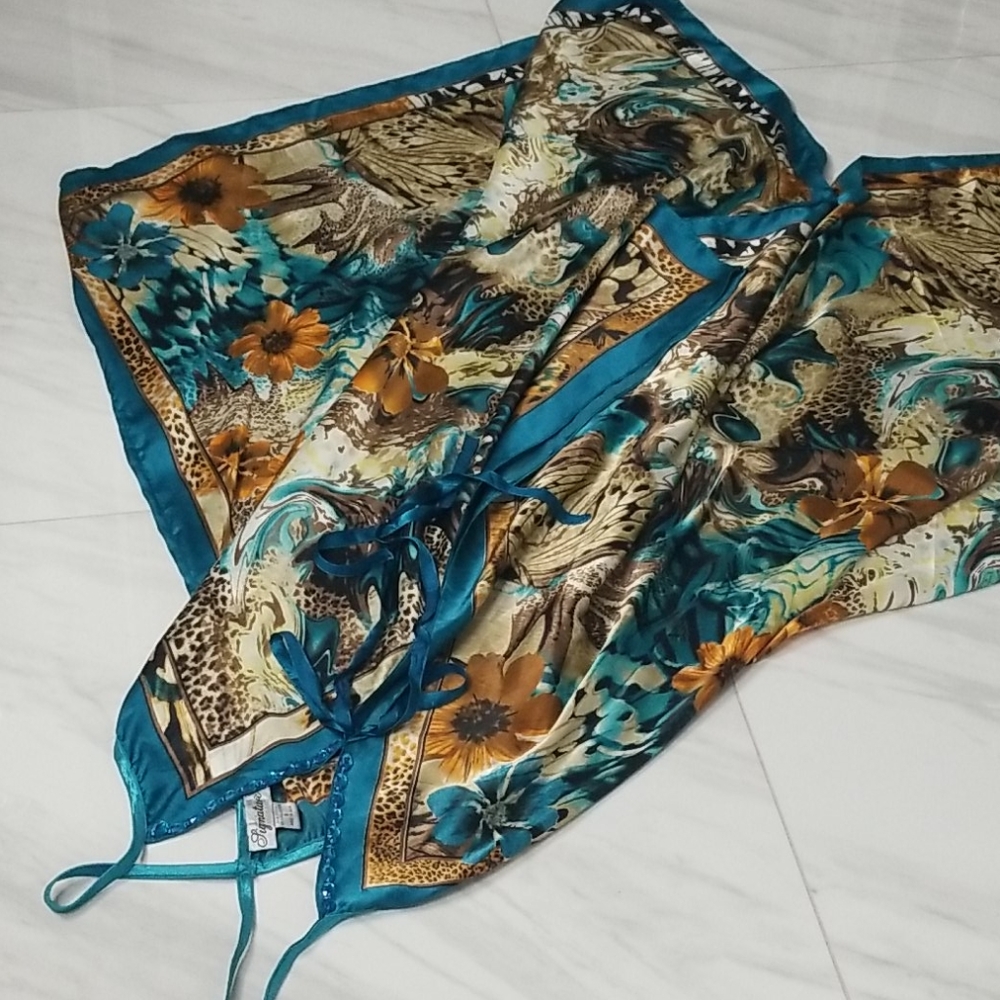Beautiful Never Worn Asymmetrical Scarf Dress - Picture 1 of 8